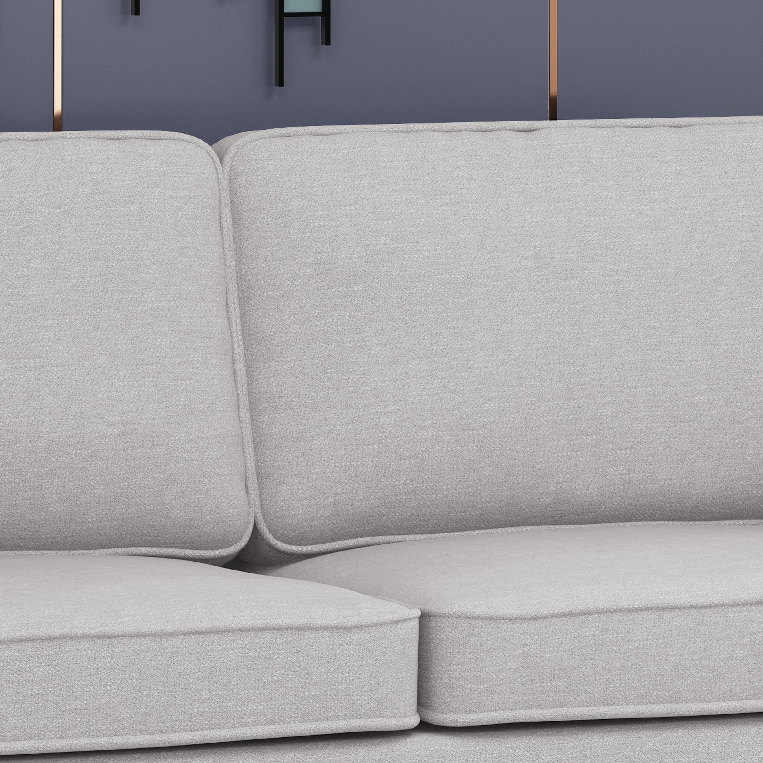 Erick Modern Fabric 3 Seater Sofa