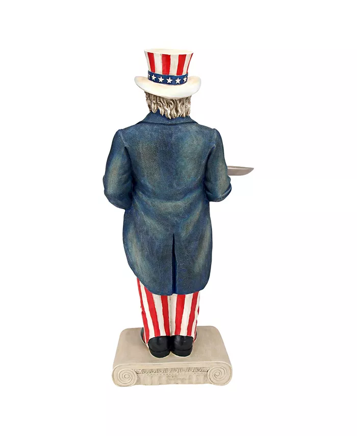 Design Toscano Uncle Sam Yankee Doodle Dandy Butler Pedestal Sculptural Table