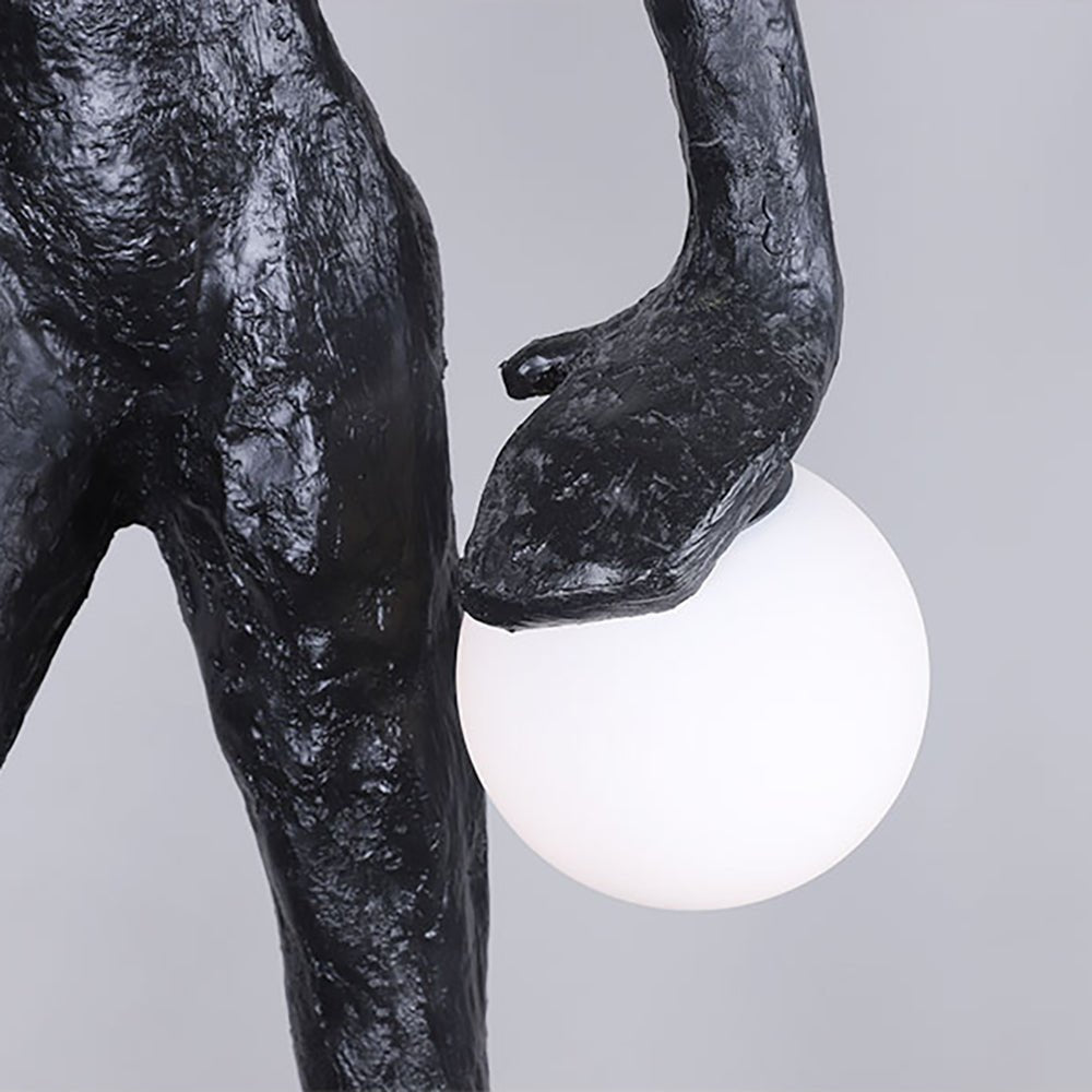 Kicking Ball Sculpture Character Floor Lamp