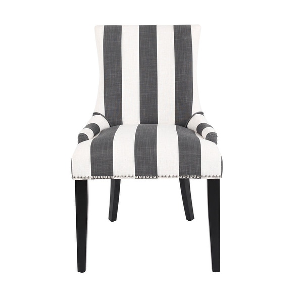 Fabric Dinng Chair with Nailheads Style， Living Room Chair， Set of 2