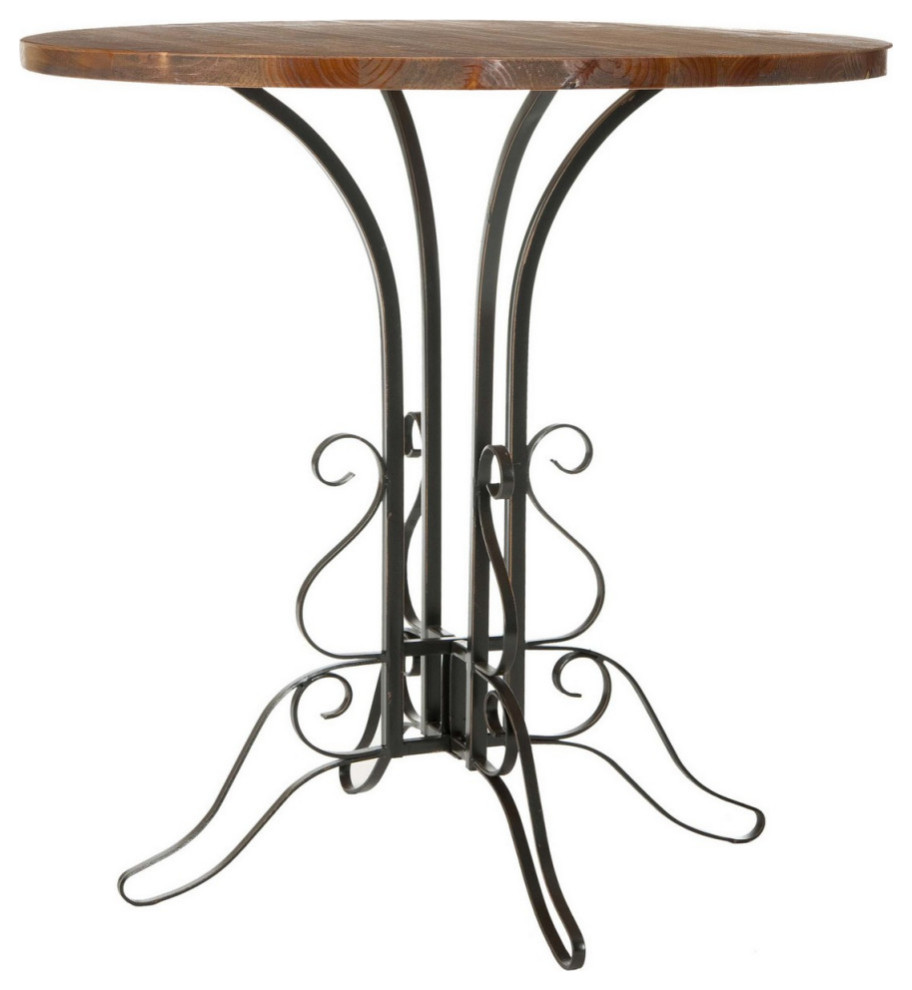 Hope Round Top Accent Table Black/Brown Pine   Modern   Side Tables And End Tables   by Virgil Stanis Design  Houzz