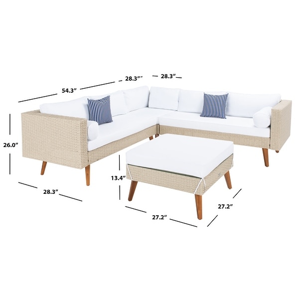 SAFAVIEH Outdoor Living Analon Outdoor Sectional Set