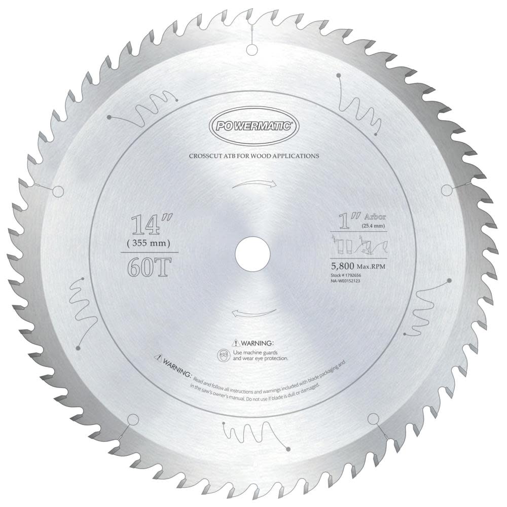 Powermatic 1460 Crosscut Circular Saw Blade 1792656 from Powermatic