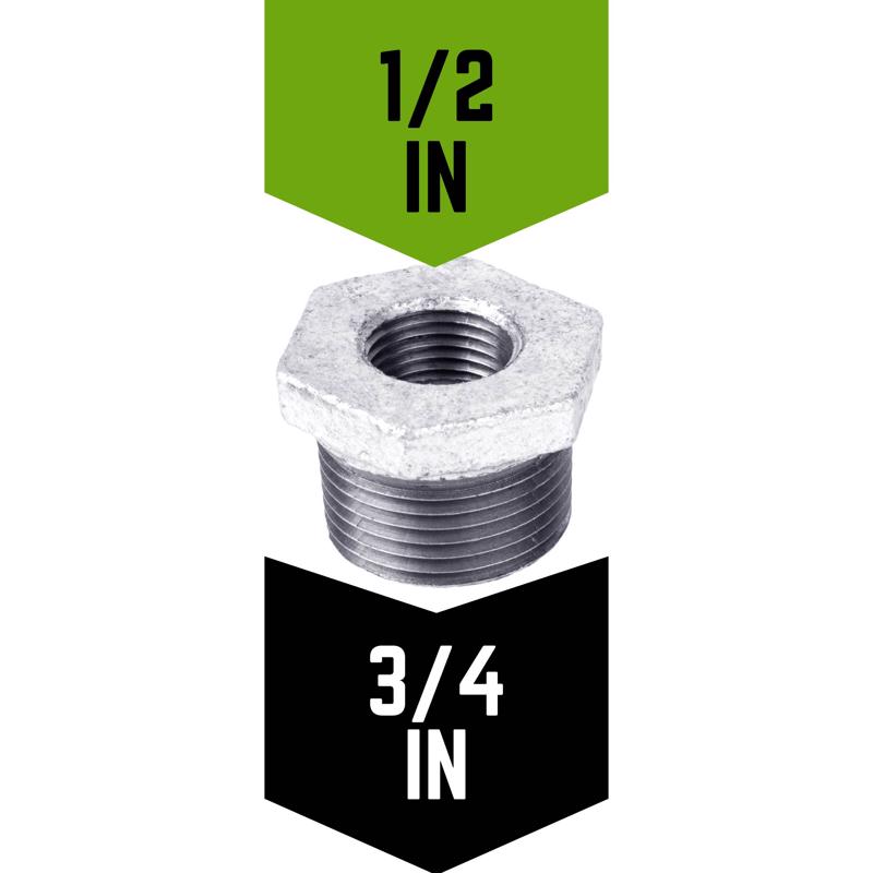 HEX BUSHING GLV 3/4X1/2