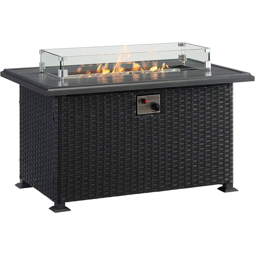 43 Inch Metal Outdoor Fire Pit Table with Aluminum Tabletop AM915C-1321