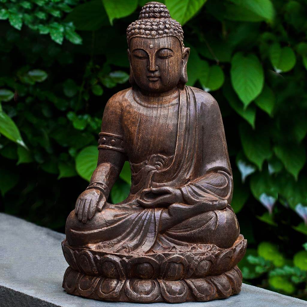 Campania International Antique Lotus Buddha Statue