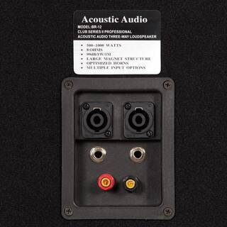 Acoustic Audio by Goldwood Passive 12 in. Speaker 3-Way DJ PA Karaoke Band Home Monitor BR12