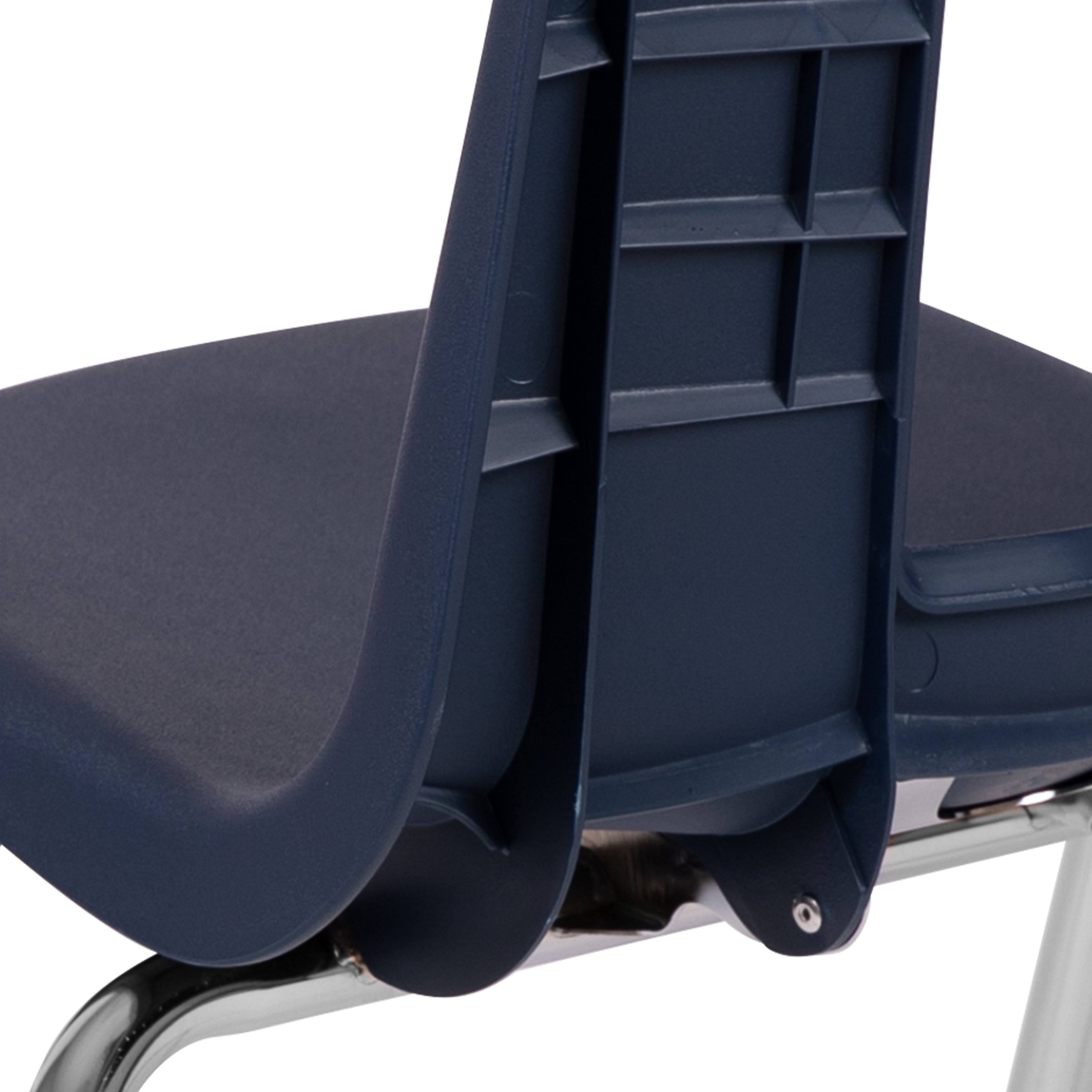 Emma + Oliver Navy Student Stack School Chair - 16-inch