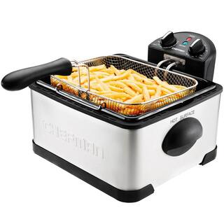 Chefman 4.5 L. Deep Fryer with Basket Strainer for Fried Chicken Shrimp French Fries Chips Removable Container Stainless Steel RJ07-45-SS