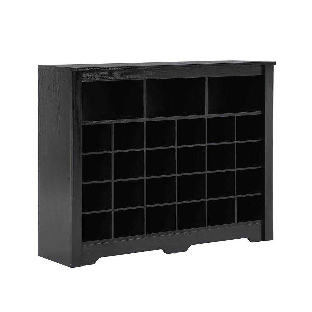 Contemporary 24 Cubby Shoe Console: Stylish  High Quality Storage Solution