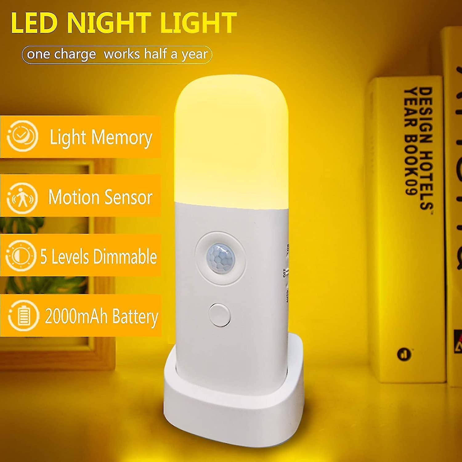 Kids Night Light， Motion Sensor Lamp， Adjustable Brightness， Portable， Rechargeable， For Bedroom