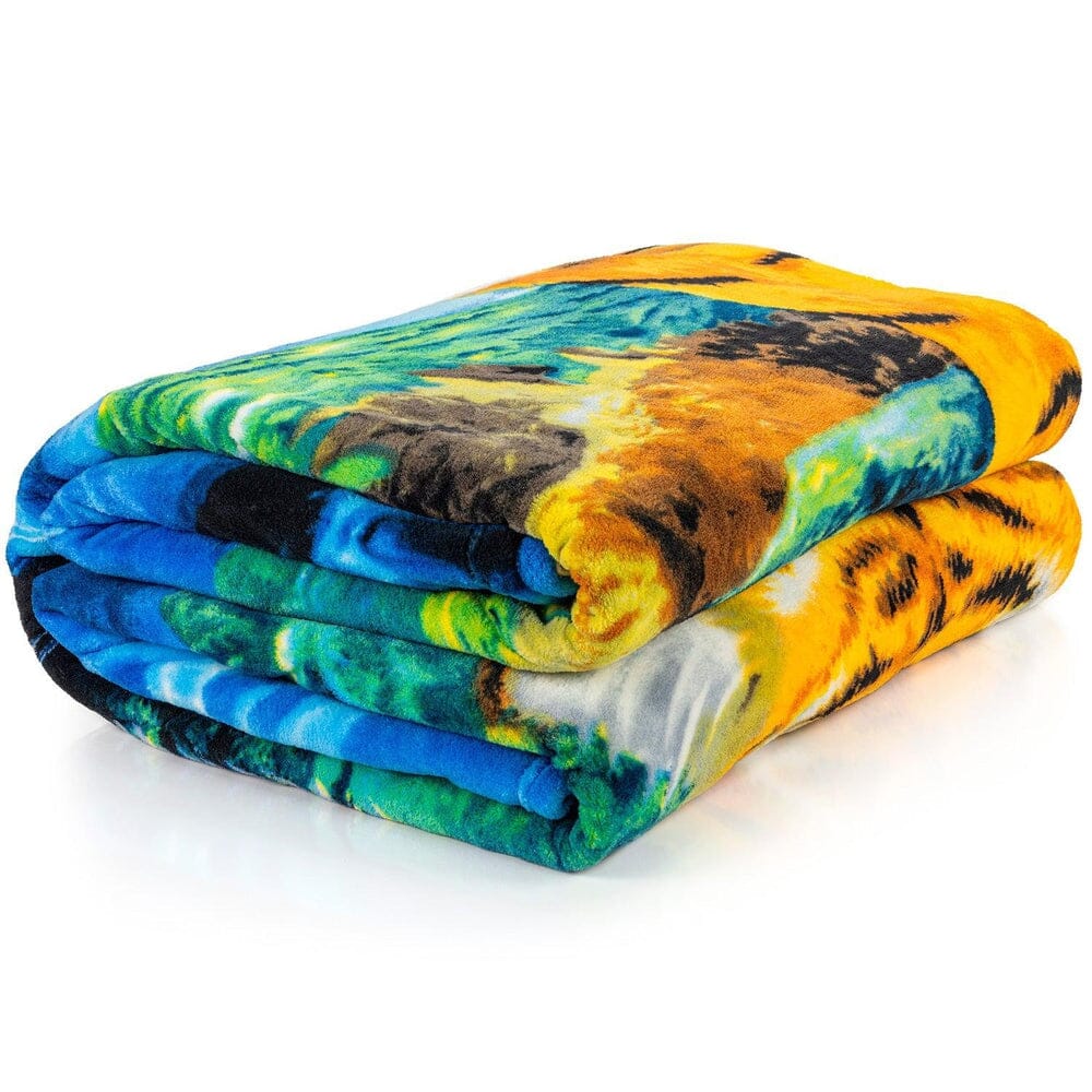 Moonlight Tiger  Super Soft Full/Queen Size Plush Fleece Blanket