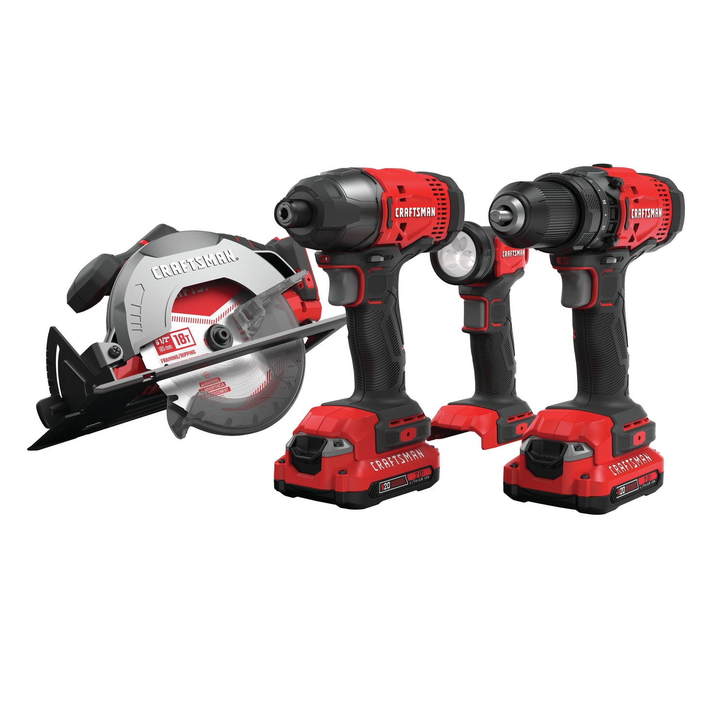 Craftsman V20 20 V Cordless Brushed 4 Tool Combo Kit