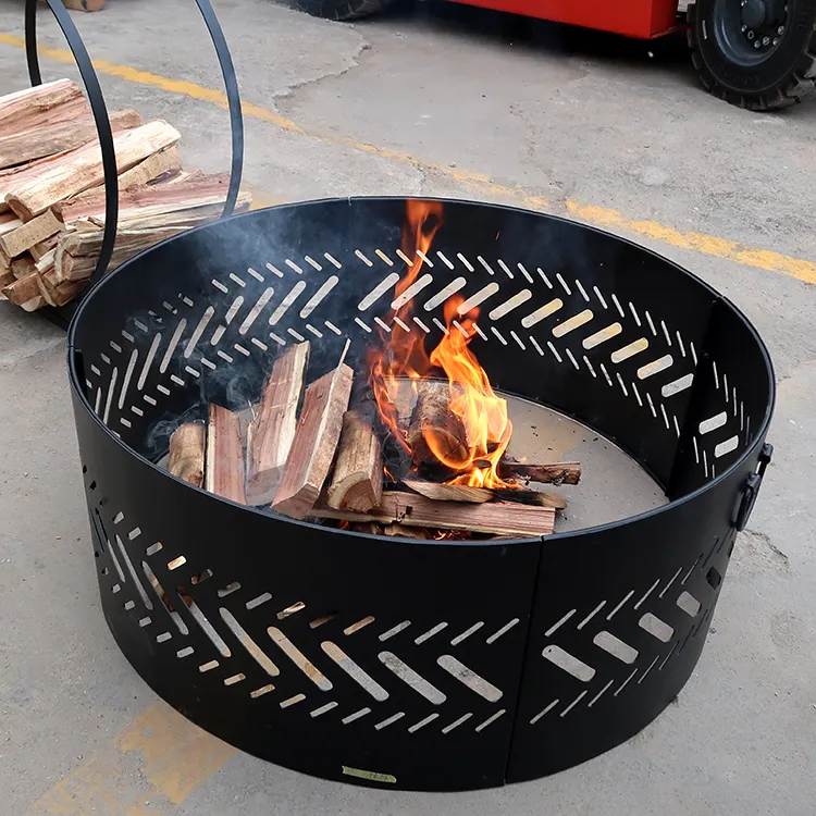 Customized Durable Outdoor Party Bonfire Firepit Round Wood Burning Camping Barbecue Fire Pit