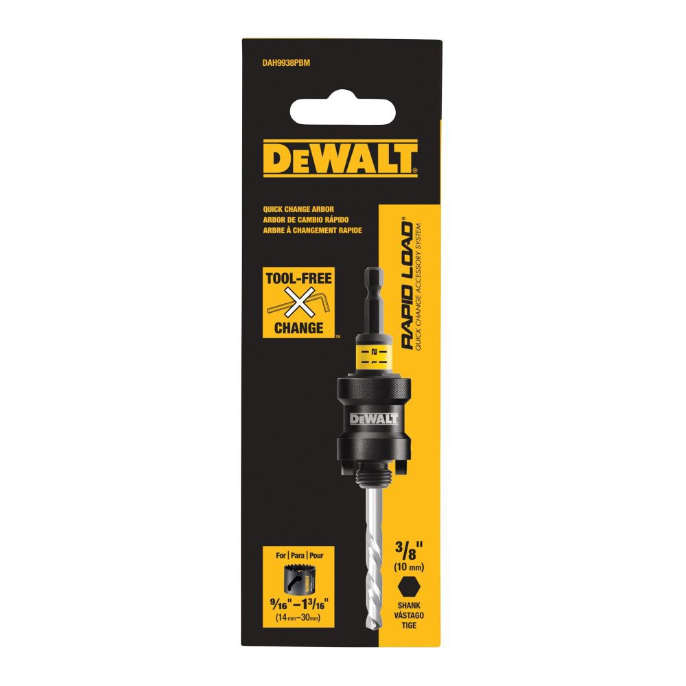 DEWALT RAPID LOAD Quick Change Hole Saw Arbors DAH9938PBM from DEWALT