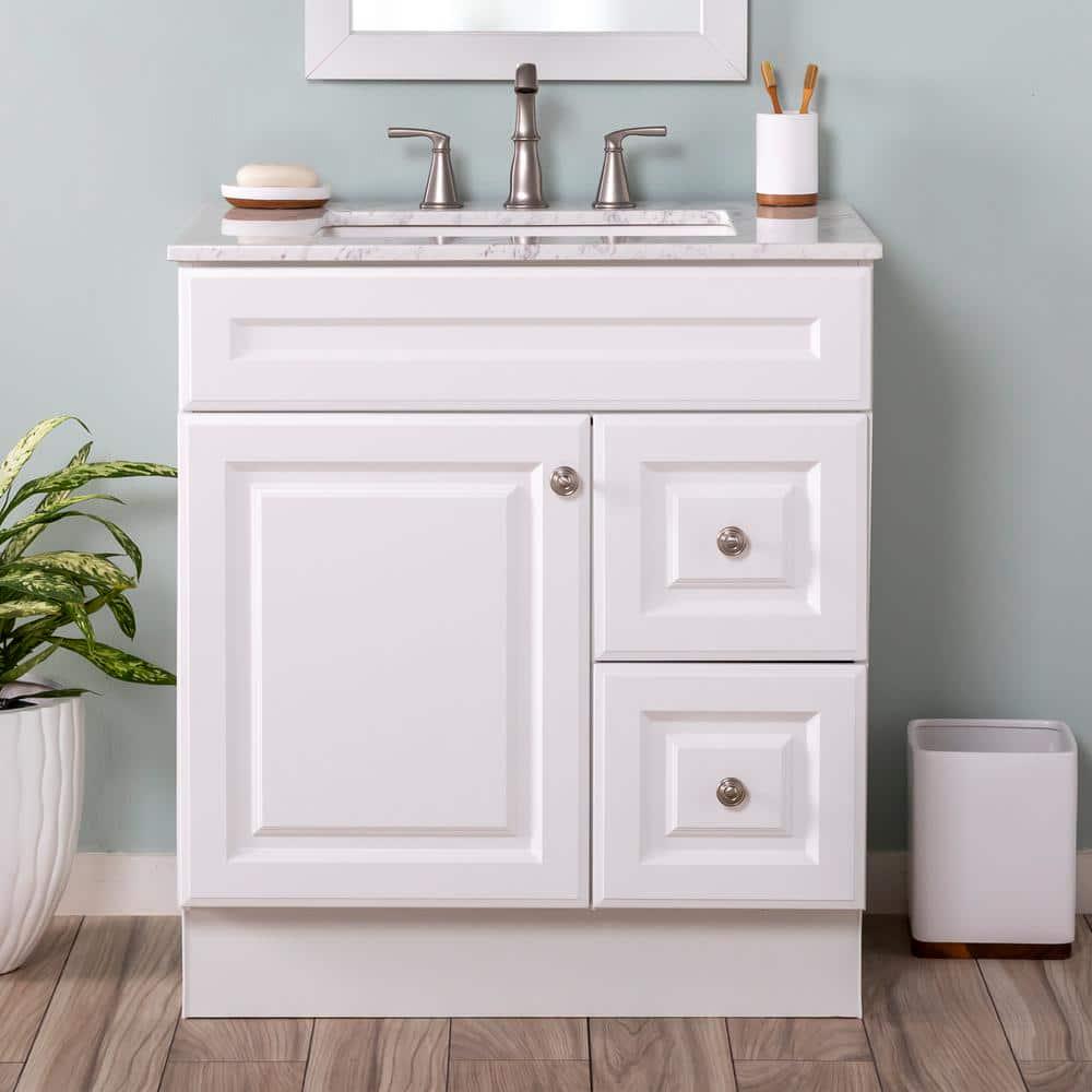 Glacier Bay Glensford 30 in W x 2165 in D x 3421 in H Bath Vanity Cabinet Only in White