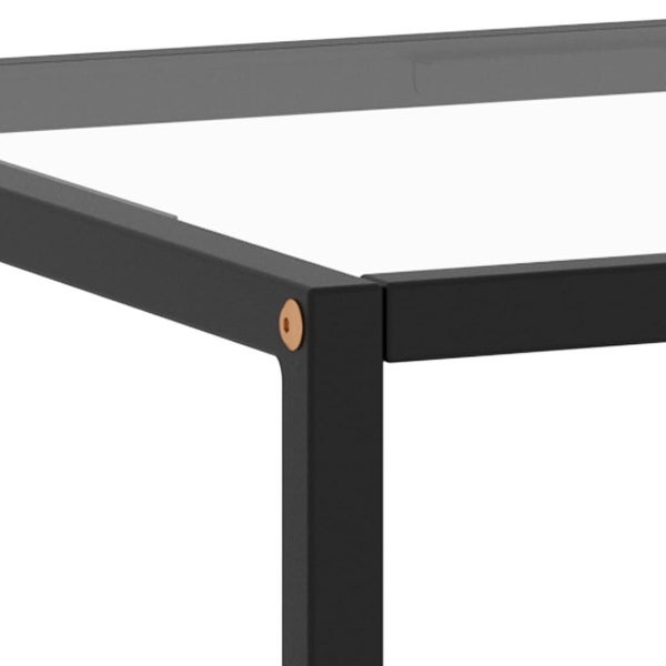 vidaXL Coffee Table Black with Tempered Glass 39.4