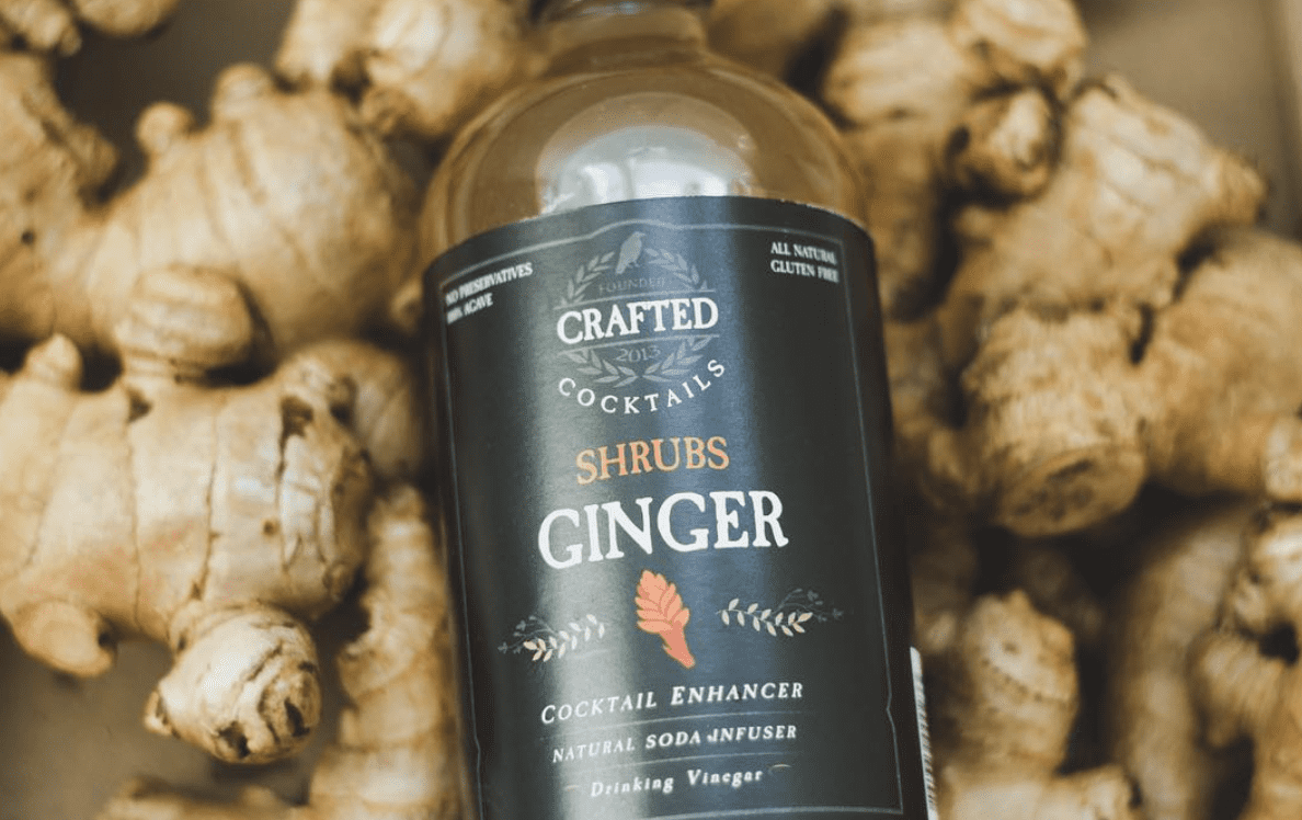 Crafted Cocktails - Ginger Shrubs - 2 Pack - Use as cocktail enhancer， soda flavoring， or culinary ingredient