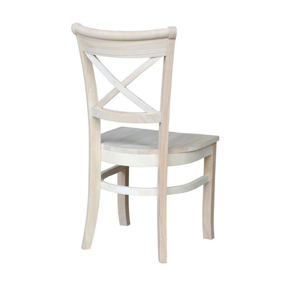 International Concepts Charlotte Unfinished Wood Side Chair (Set of 2) C-31P