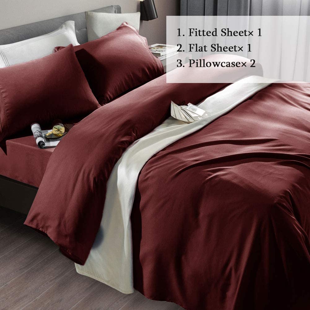 Super Soft 1800 Thread Count Luxury Egyptian Wrinkle Hypoallergenic 6 pcs Bed Sheet Set