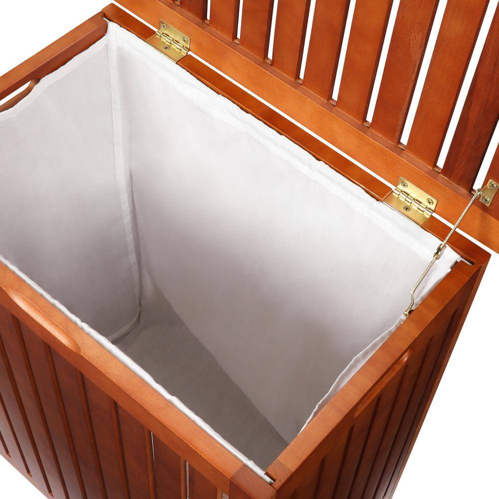 Oceanstar Solid Wood Spa Laundry Hamper TRH1330