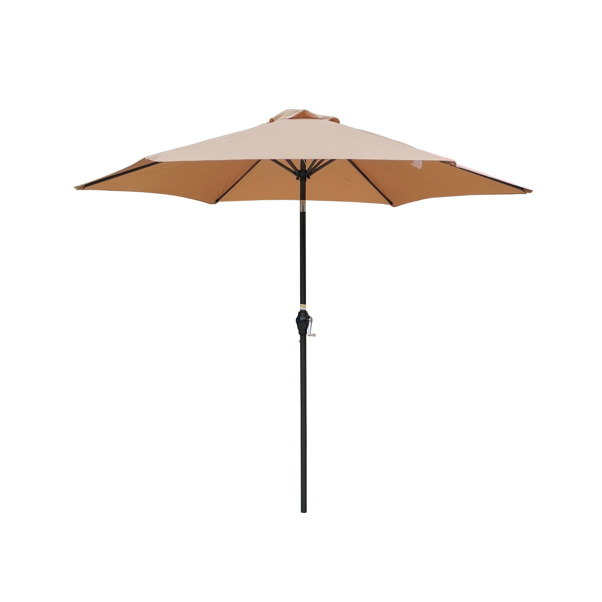 Patio Umbrella, 9ft Outside Table Umbrella with Push Button Tilt and Crank, Outdoor Market Umbrellas Fade Resistant Water Proof Patio Table Umbrella for Yard Garden in Brown