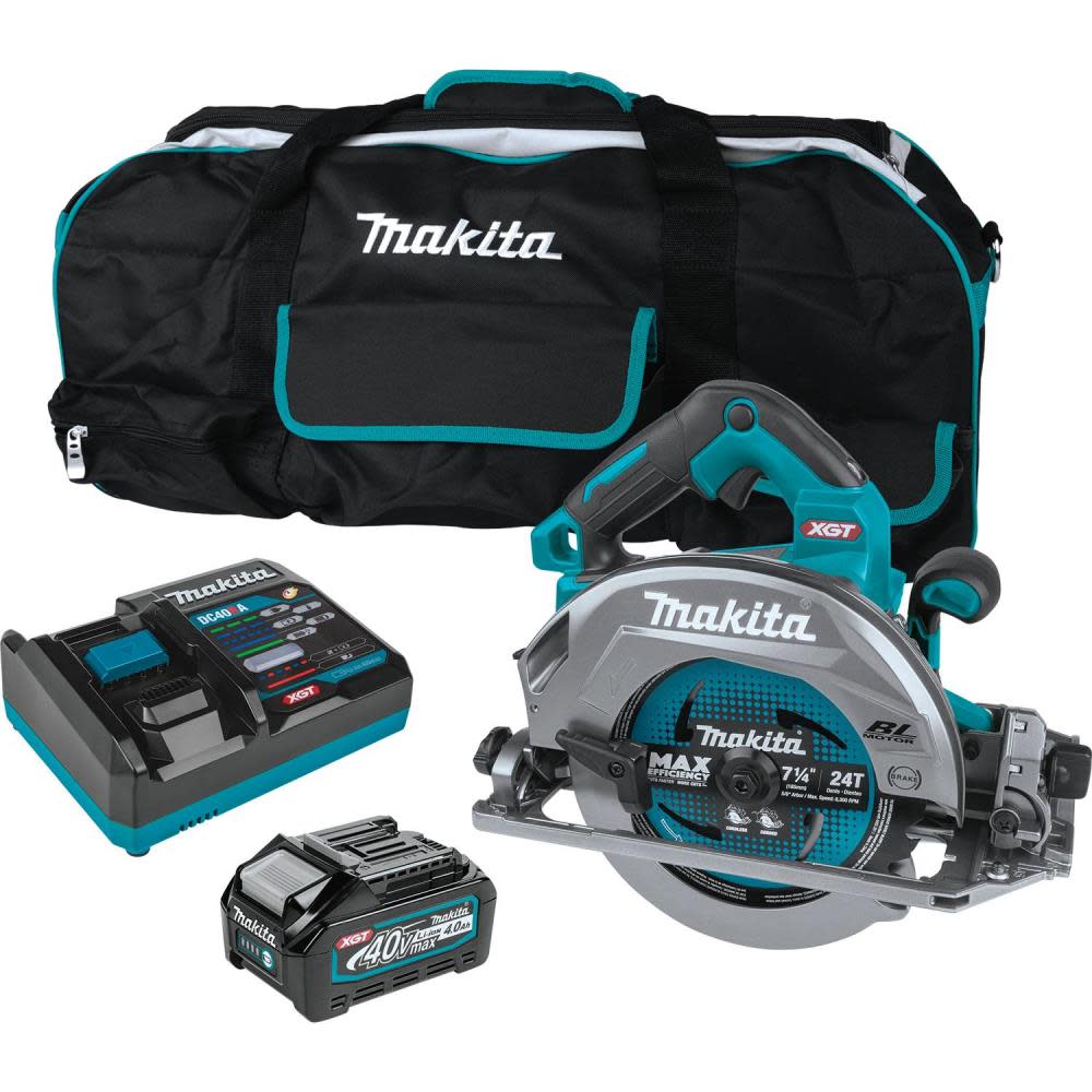 Makita 40V max XGT 7 1/4 Circular Saw Brushless Cordless Kit with Guide Rail Compatible Base