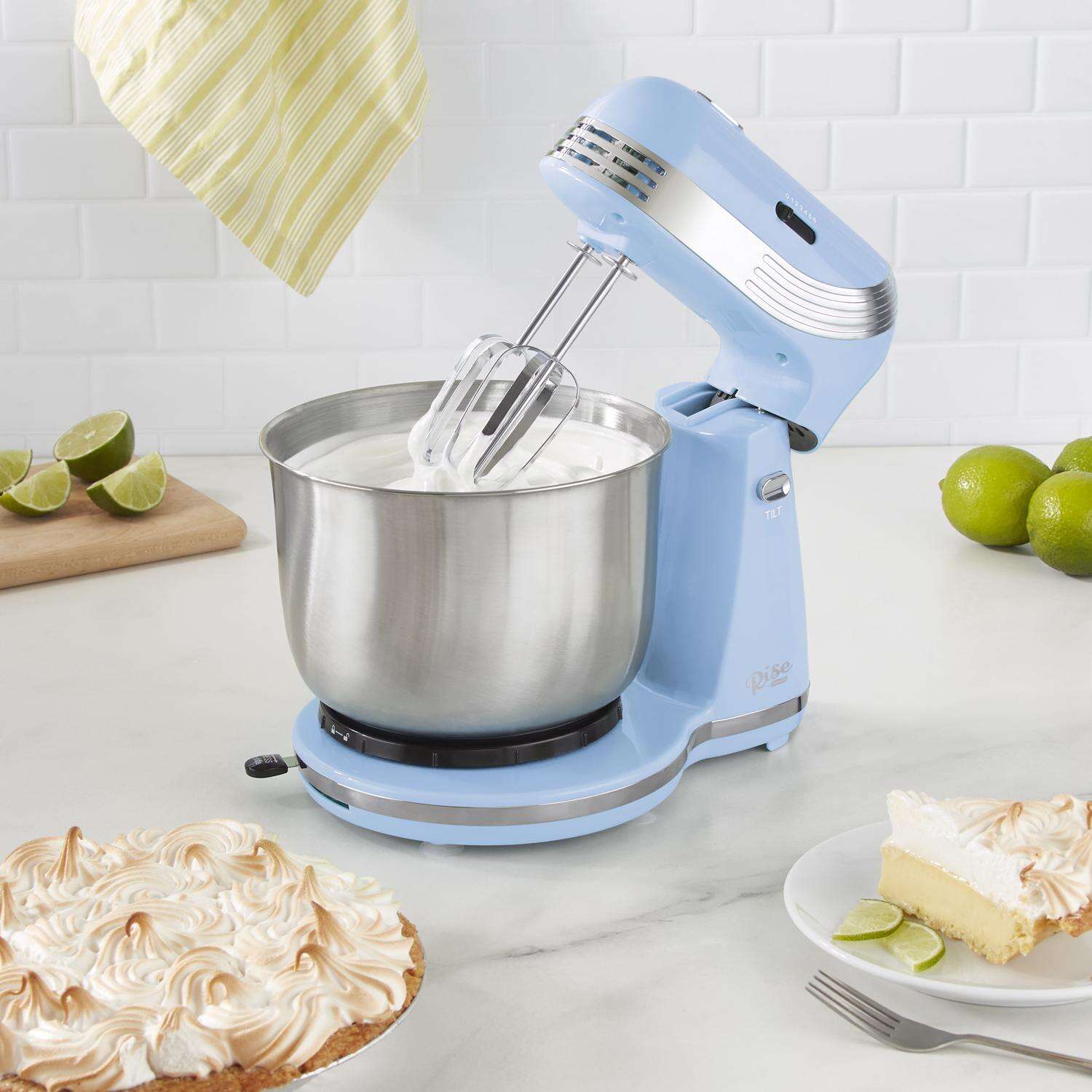 Rise by Dash Aqua Sky 3 qt. cap. 6 speed Stand Mixer