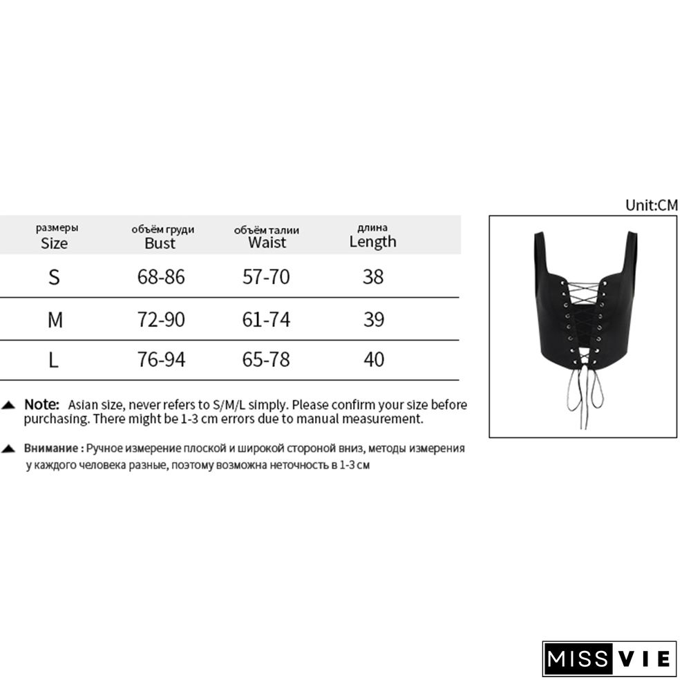 Street Sexy Hollow Bandage Camisole Corset Bustier Tops Women Sleeveless Low Cut Skinny Tank Top Summer Fashion Tie Up Crop Top