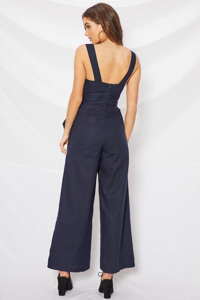 Have To Tell Jumpsuit Navy