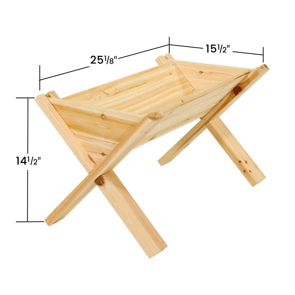 Outdoor Essentials Homestead 25 in. x 16 in. Cedar Wedge Garden Planter 357271