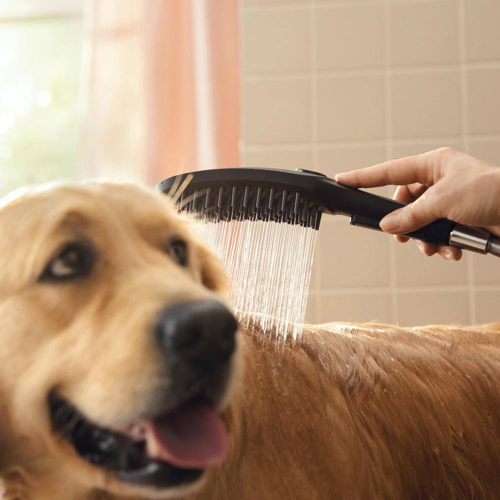 Hansgrohe Dog Shower 3-Spray Patterns 1.75 GPM 30 in. Wall Mount Handheld Showerhead Set in Black 04974670