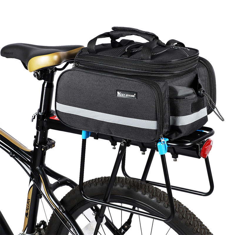 RTS Waterproof 3 In 1 Expandable Bicycle Trunk Bag Mountain Bike Rear Seat Cargo Carrier Cycling Travel Luggage Pannier