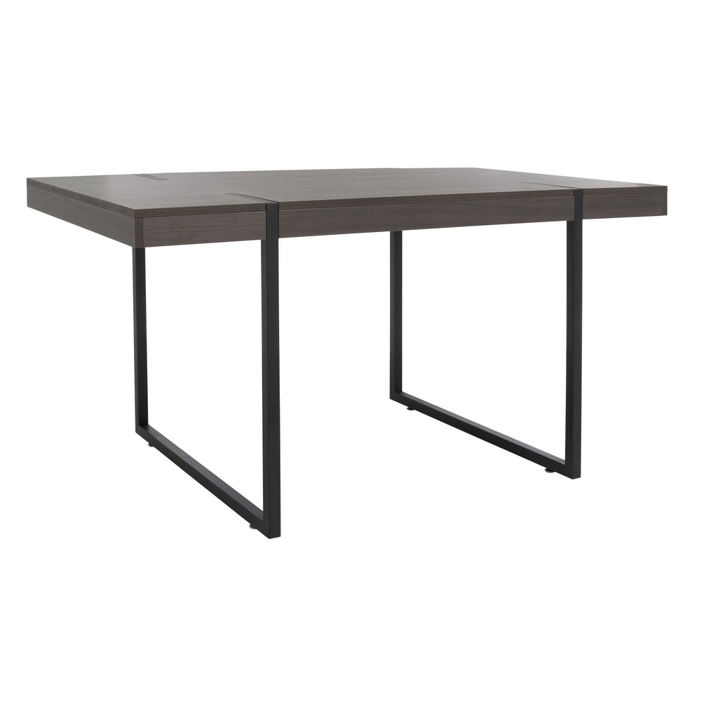 SAFAVIEH Cael Modern Industrial Farmhouse Dining Table   59 in. W x 33 in. D x 30 in. H