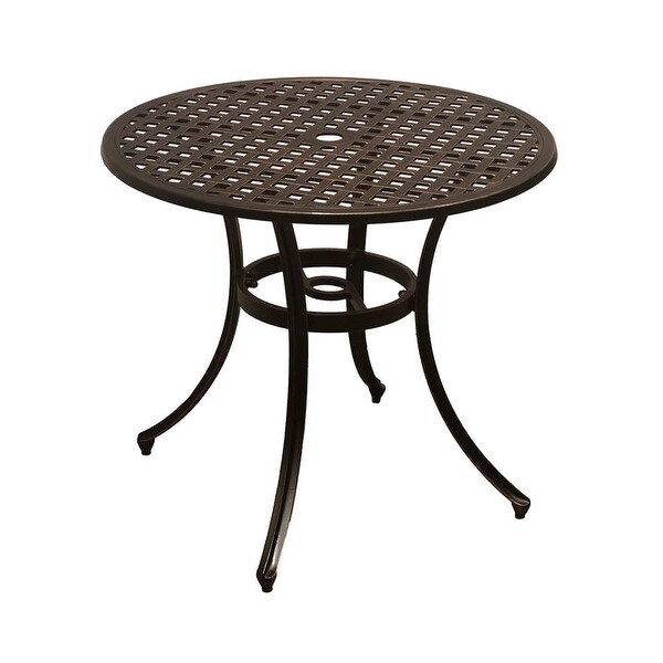 Kinger Home Lily 33inch Outdoor Patio Dining Table，Cast Aluminum