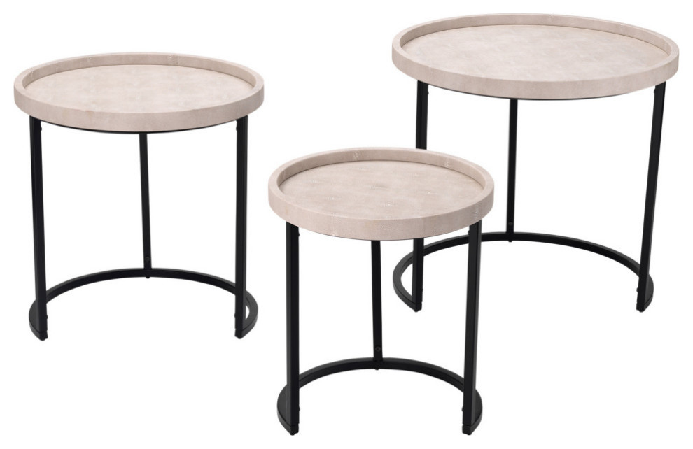 Cagney Side Tables (Set of 3)   Industrial   Coffee Table Sets   by Virgil Stanis Design  Houzz