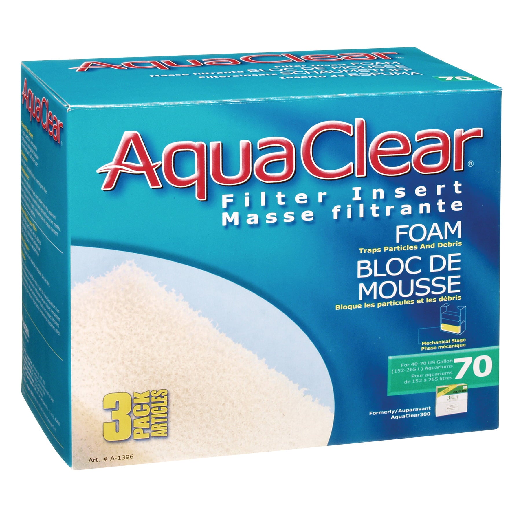 Aqua Clear 70 (300) Foam Filter - 3Pk