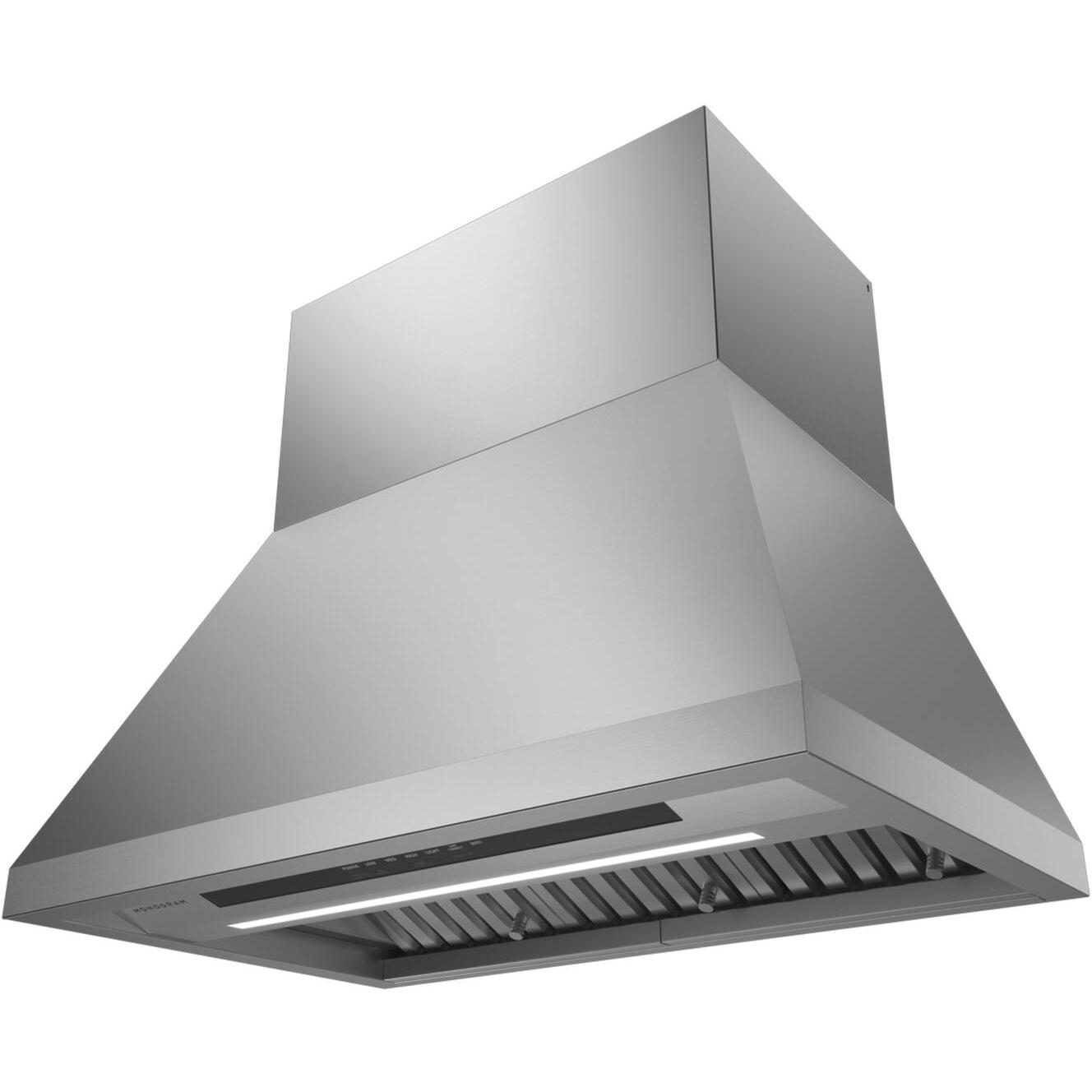 Monogram 36-inch Professional Statement Collection Wall Mount Range Hood ZVW1360SPSS