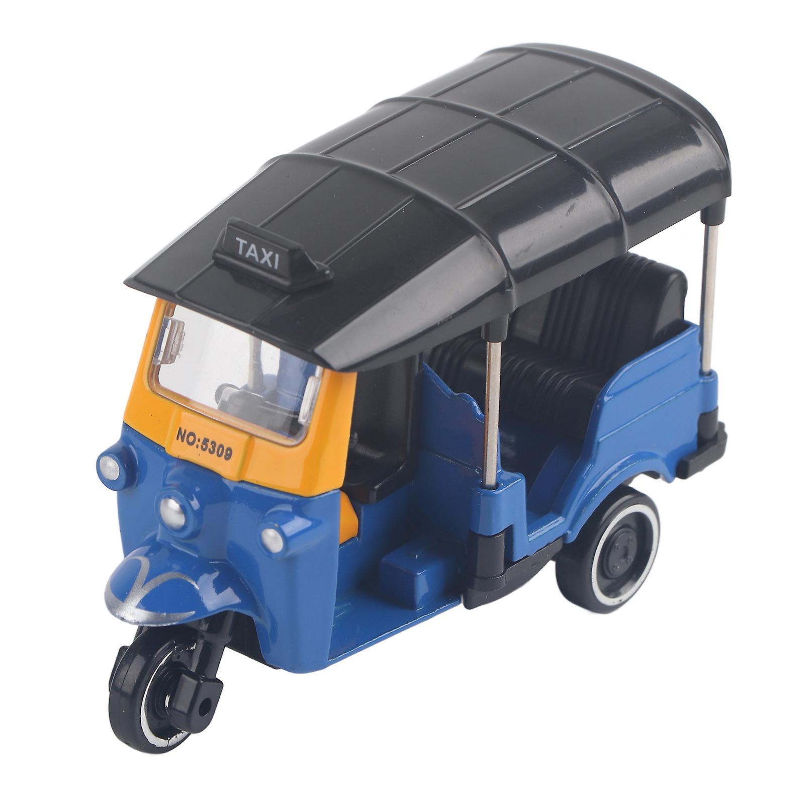 Alloy Tricycle Car Model Highly Simulation Children Vehicles Toy With Sliding Functionblue