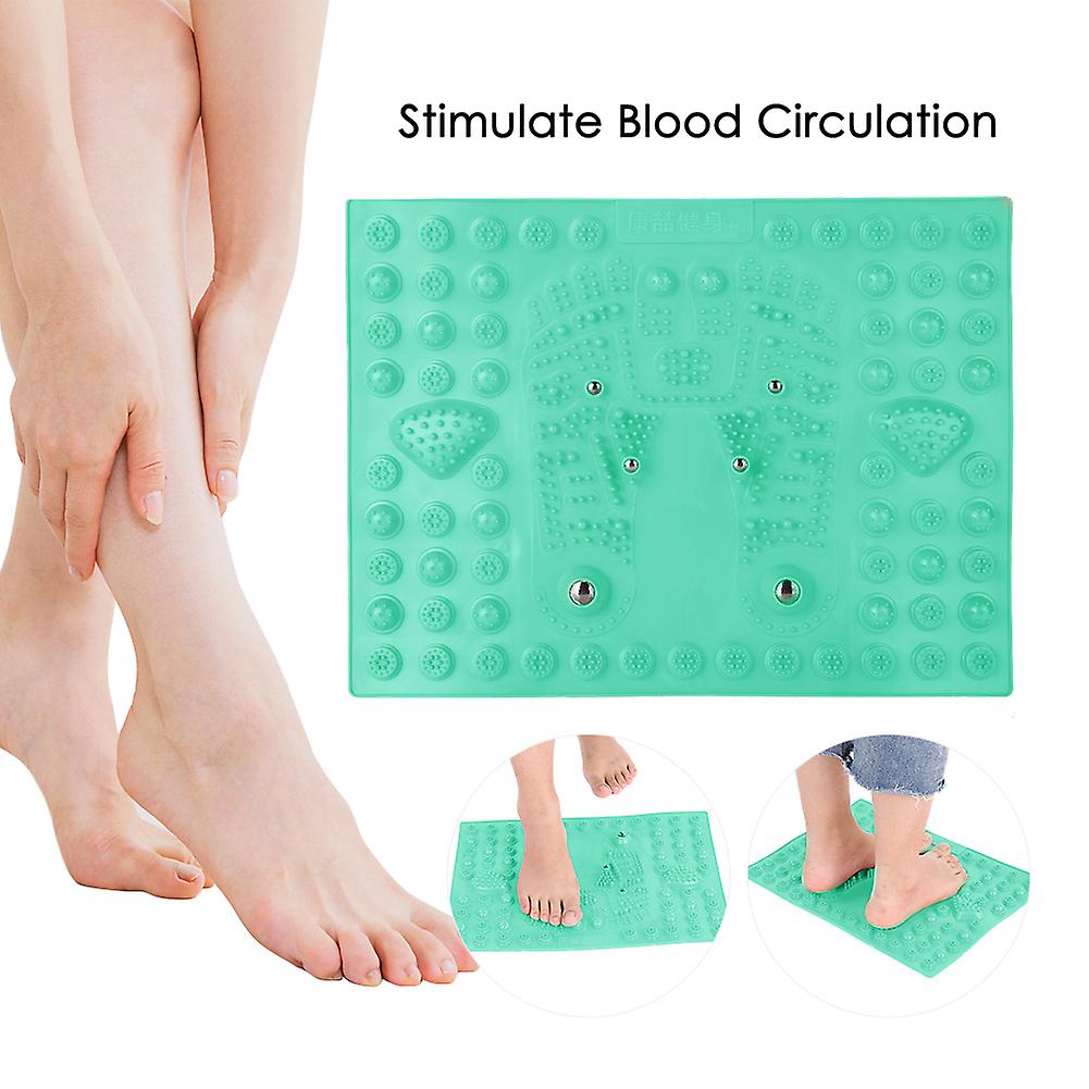 Feet Massage Magnetite Pad Feet Acupressure Reflexology Walk Massage Mat For Womens Green