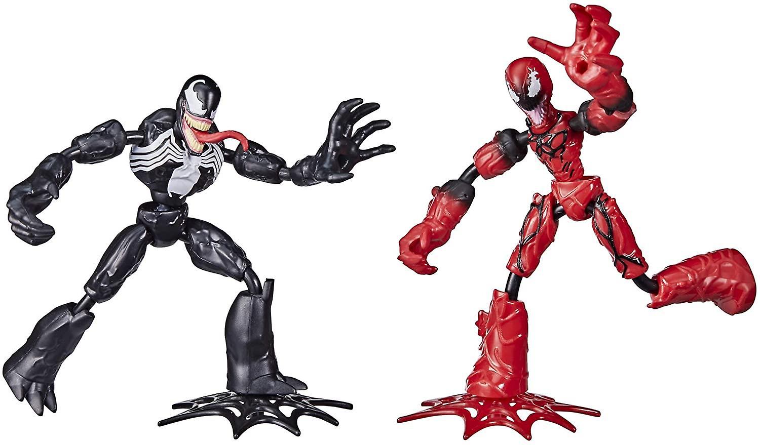 2-Pack Spiderman Bend and Flex Venom vs Carnage Action Figures