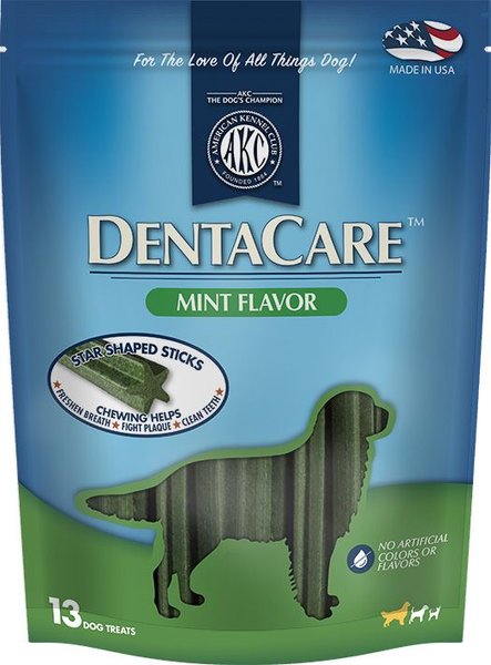 American Kennel Club Dentacare Mint Flavor Dental Dog Treats， 13 count， Large