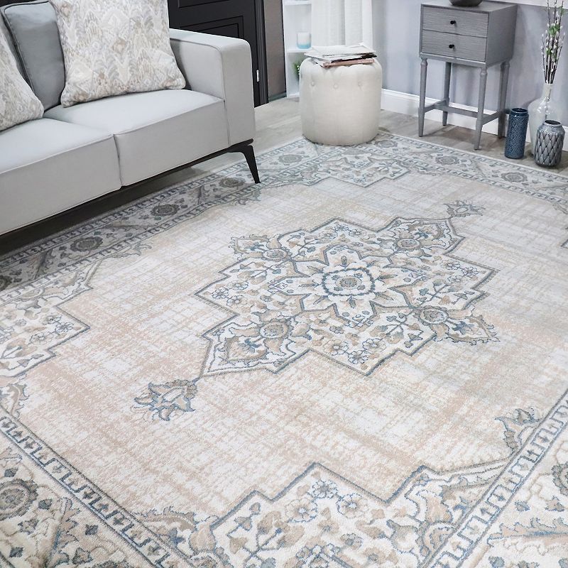 SUPERIOR Vintage Traditional Medallion Indoor Rug