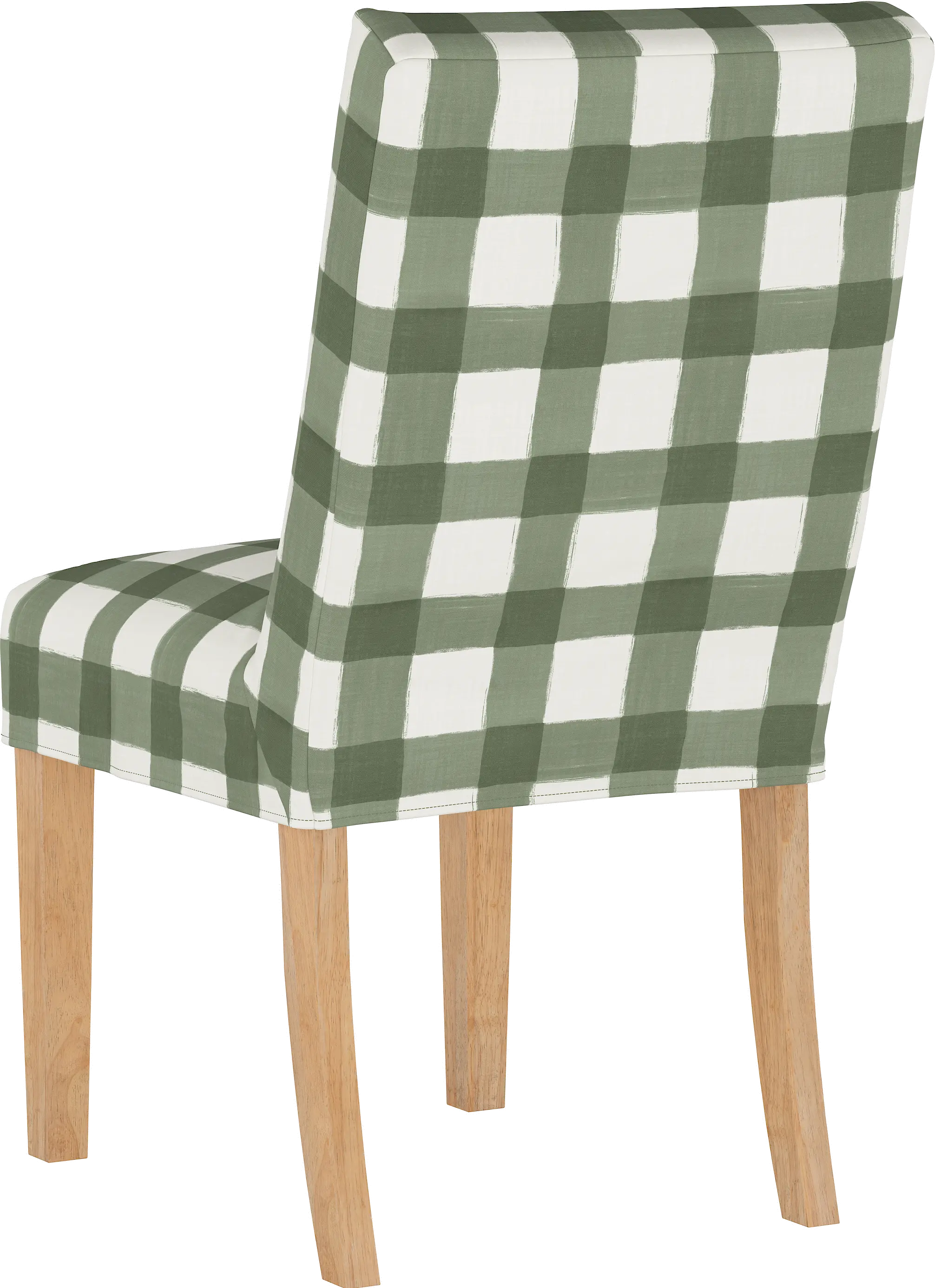 Jennifer Green Plaid Slipcover Upholstered Dining Chair - Skyline Furniture