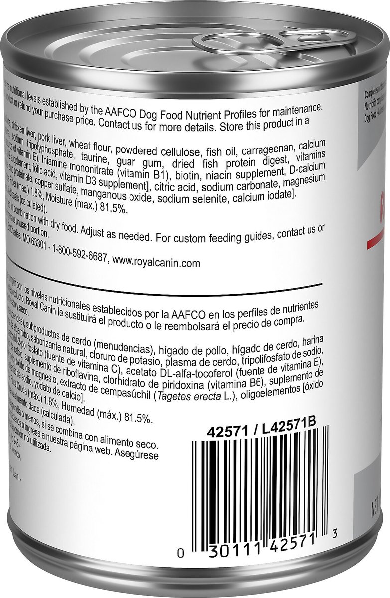 Royal Canin Canine Care Nutrition Comfort Care Loaf in Sauce Canned Dog Food， 13.5-oz， case of 12