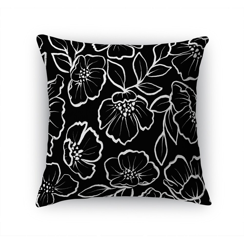 DOGWOOD SKETCH CHARCOAL Accent Pillow By Kavka Designs