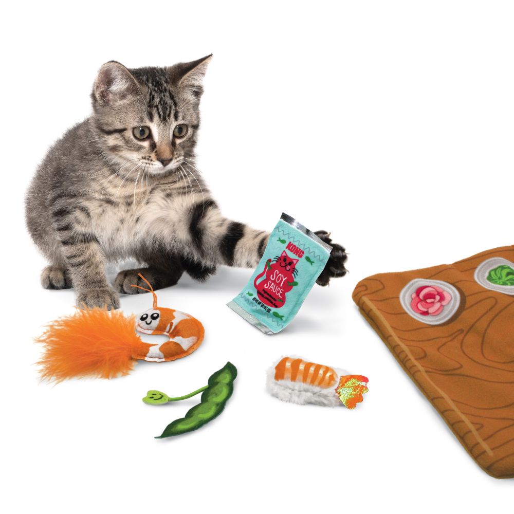 KONG Pull-A-Partz Sushi Catnip Cat Toys Mat