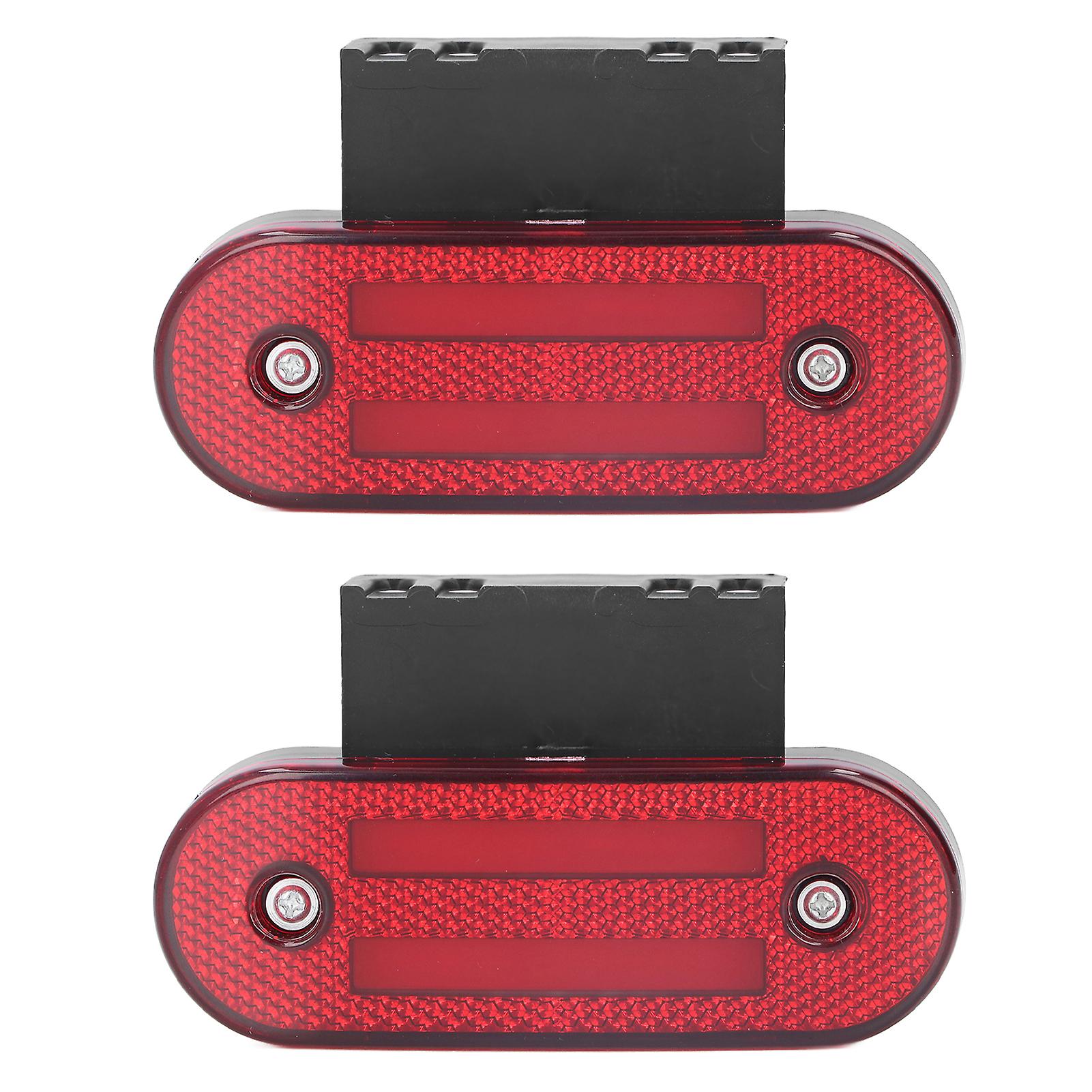 2pcs/set Led Side Marker Light 1000lm Red Turn Signal Indicator Universal For 1224v Trailer Truck Boat