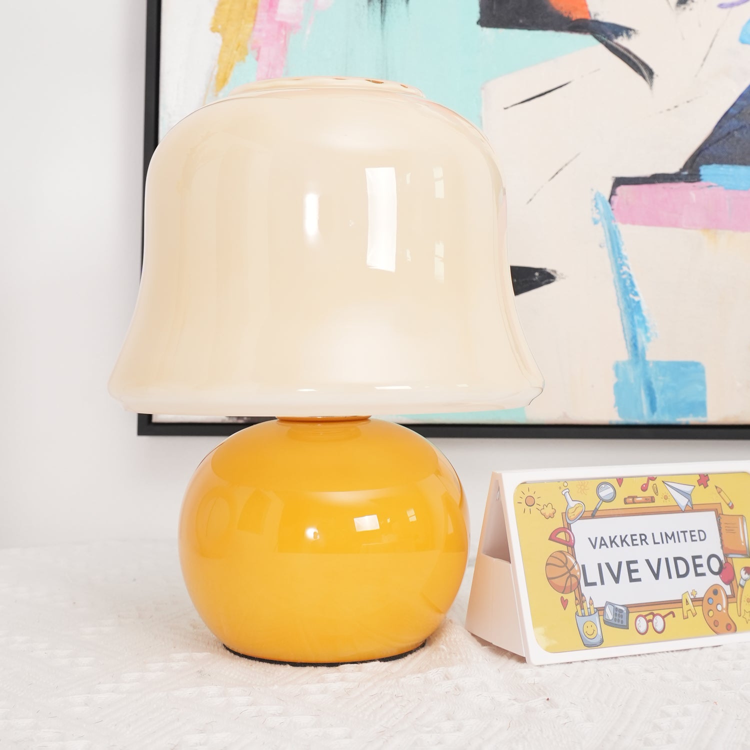 Creamy Mushroom Table Lamp