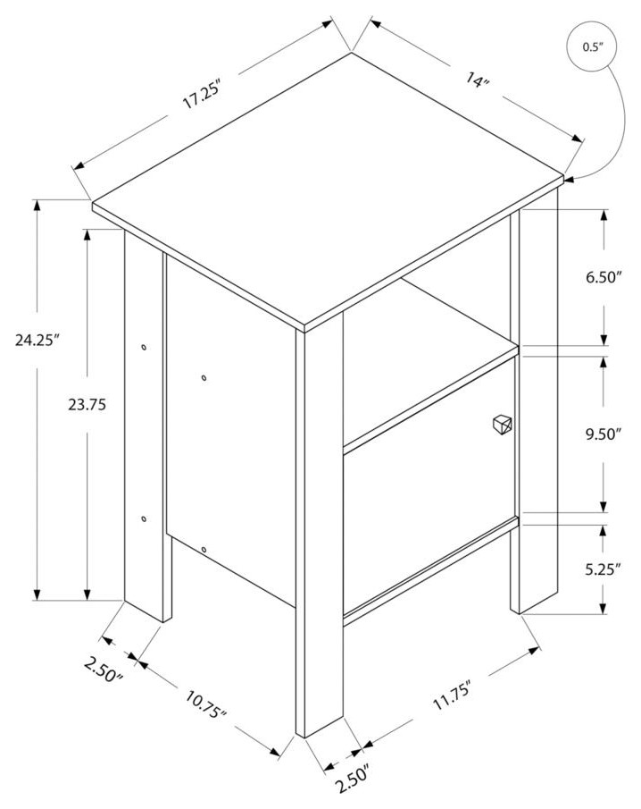 Accent Table   White Night Stand With Storage   Contemporary   Side Tables And End Tables   by Homesquare  Houzz